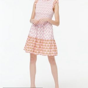 J. Crew Factory Ruffle-sleeve Mini Dress